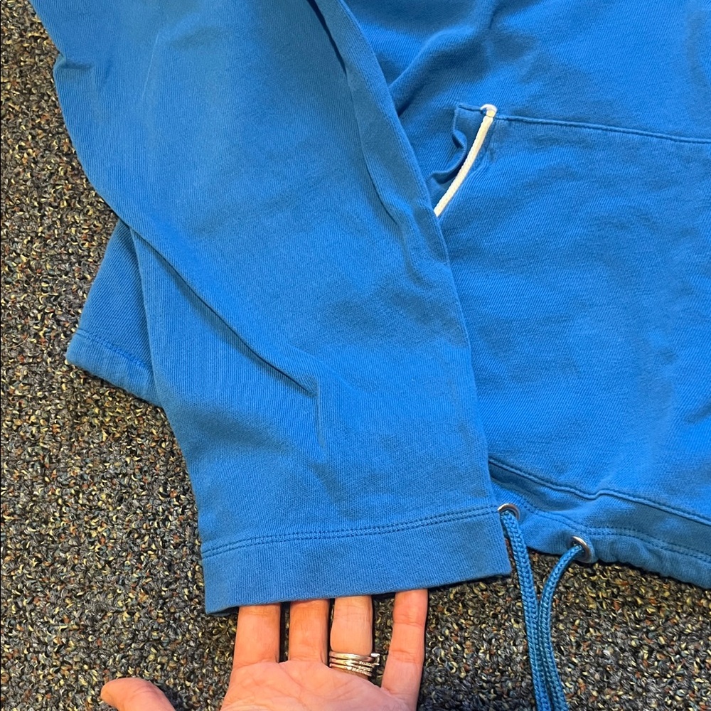 Bright Blue Half-Zip Hooded Pullover - Picture 3 of 5